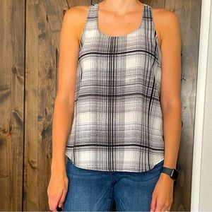 Black and white checkered tank. Perfect under a blazer, sweater, or leave as is!